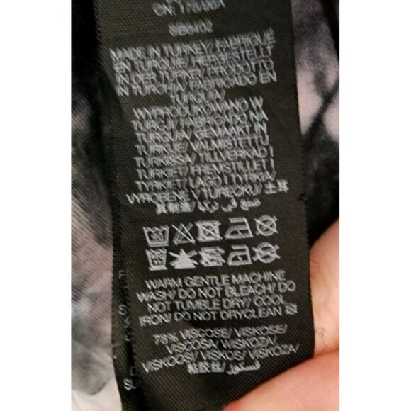 Sweaty Betty Dress Take It Easy Tie Dye Black Grey Knee Length Relaxed Medium - Picture 6 of 7
